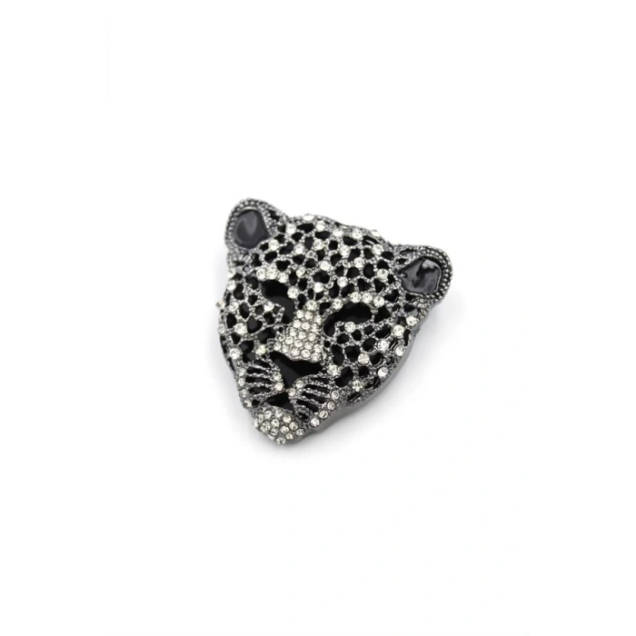 Leopar Broş - Siyah