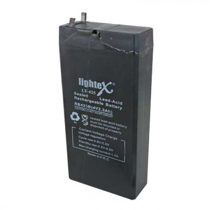 LIGHTEX LT-425 4 VOLT - 2.3 AMPER AKÜ (100 X 50 X 20 MM) (4767)
