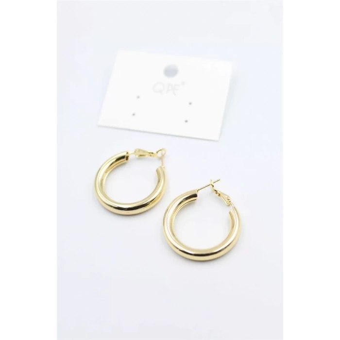 Metal Halka Küpe 2,5cm - Altın