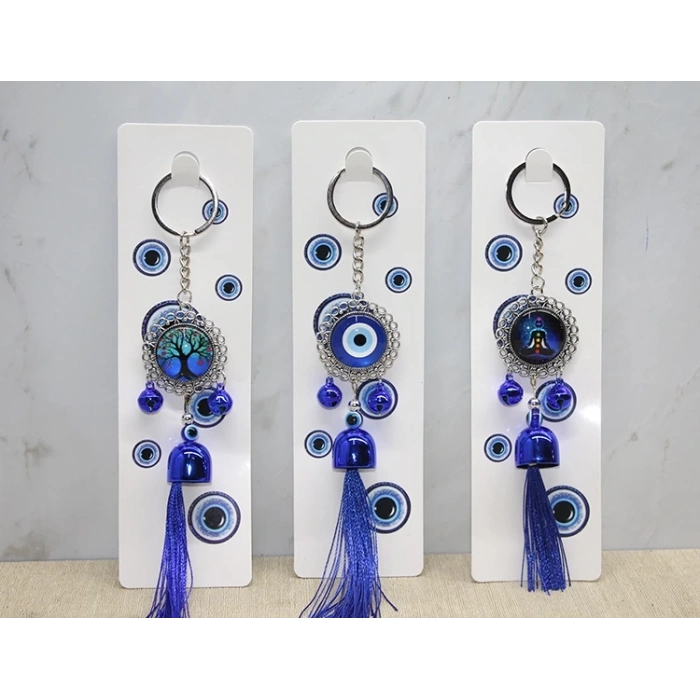 Metal Nazar Boncuğu Anahtarlık Alk3496