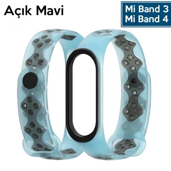 Mijobs Xiaomi Mi Band 4-3 Delikli Bileklik Kayış Kordon-(5775)
