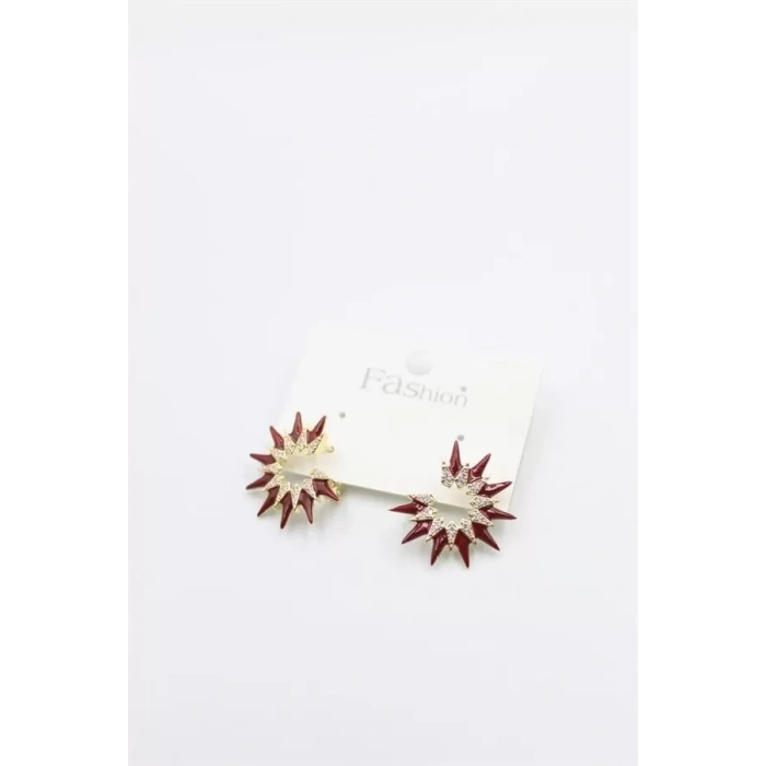 Mineli Küpe - Bordo