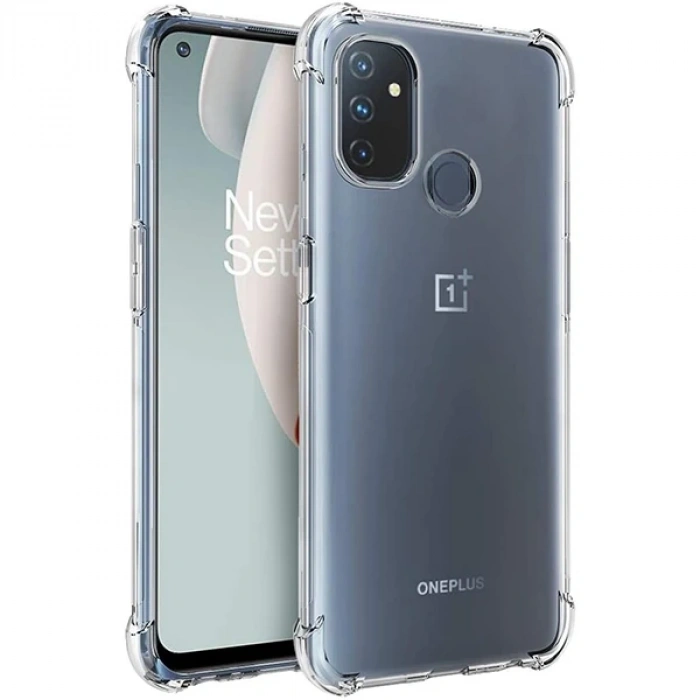 OnePlus Nord N100 Anti-Drop Silikon Kılıf Kamera Korumalı Şeffaf Silikon Kılıf-(5775)