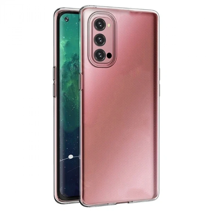 OPPO Reno 4 2.0mm Şeffaf Silikon kılıf Shockproof kılıf-(5775)