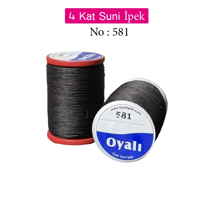 Oyalı 4 Kat Suni İpek İplik İğne Oyası Boncuk İpi Tığ Oyası No:581