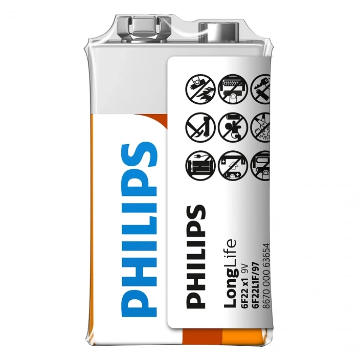 PHILIPS EXTRA ZINC CHLORIDE 6F22 9 VOLT PİL (12Lİ PAKET) (4767)