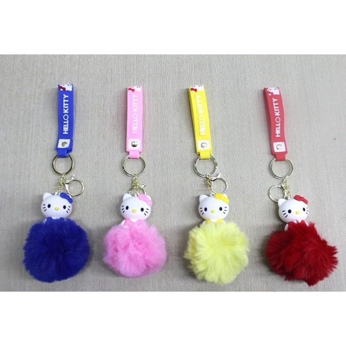 Ponponlu Hello Kitty Anahtarlık Alk4247