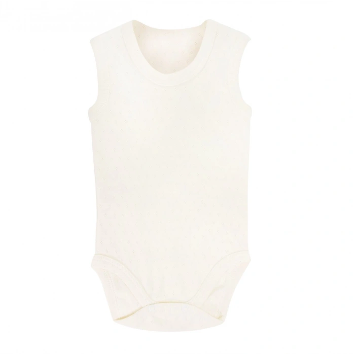 Sema Baby Jakarlı Askılı Badi (Body) - Beyaz 9-12 Ay