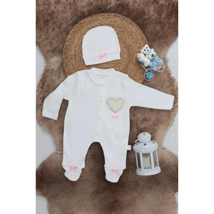 Sema Baby Pamuklu Bebek Tulum Seti 6-9 Ay - Love