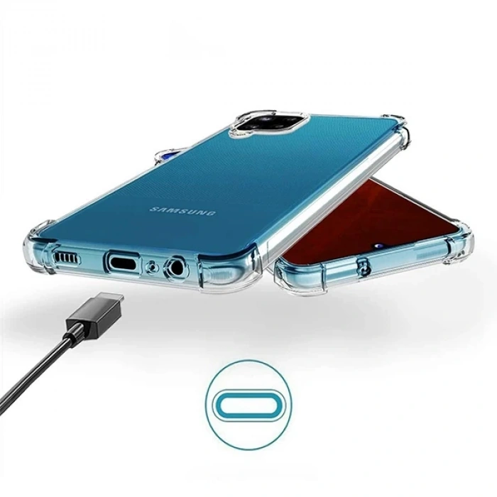 SM Galaxy A12 - M12 Anti-Drop Shockproof Darbe Emici Silikon Kılıf-(5775)