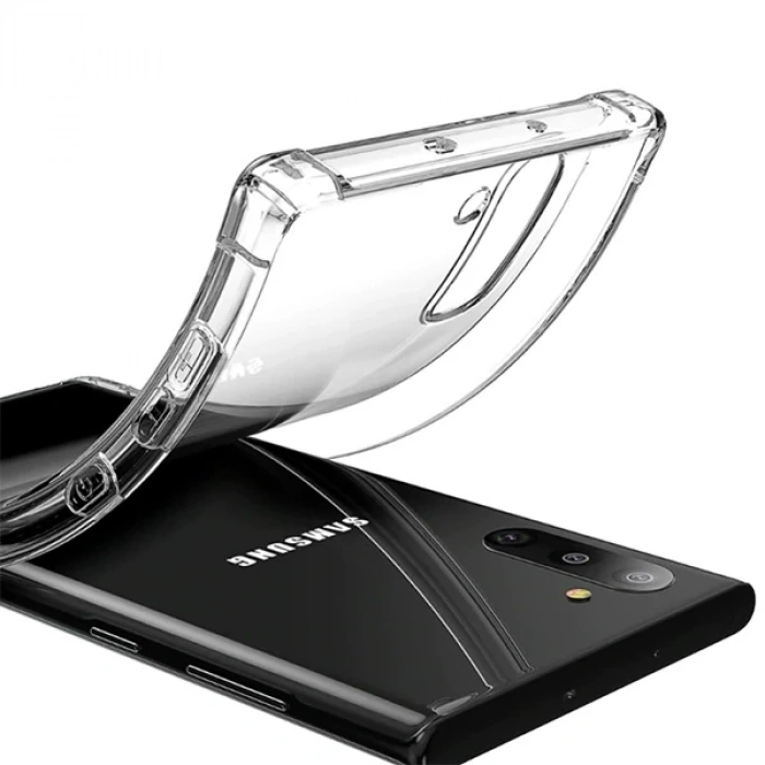 Sm Galaxy Note 10 Anti-Drop Darbe Emici Silikon Kılıf-(5775)