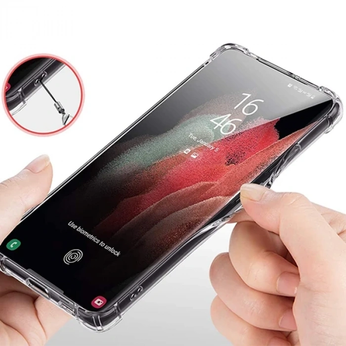 SM Galaxy S21 Ultra - S30 Ultra Shockproof Darbe Emici Silikon Kılıf-(5775)