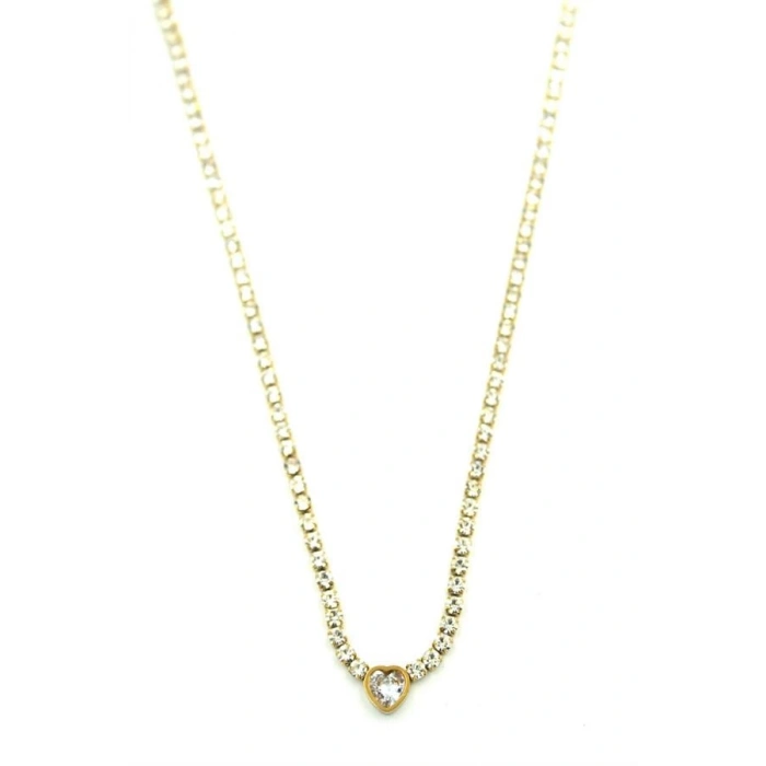 Su Yolu Kalp Kolye - Altın