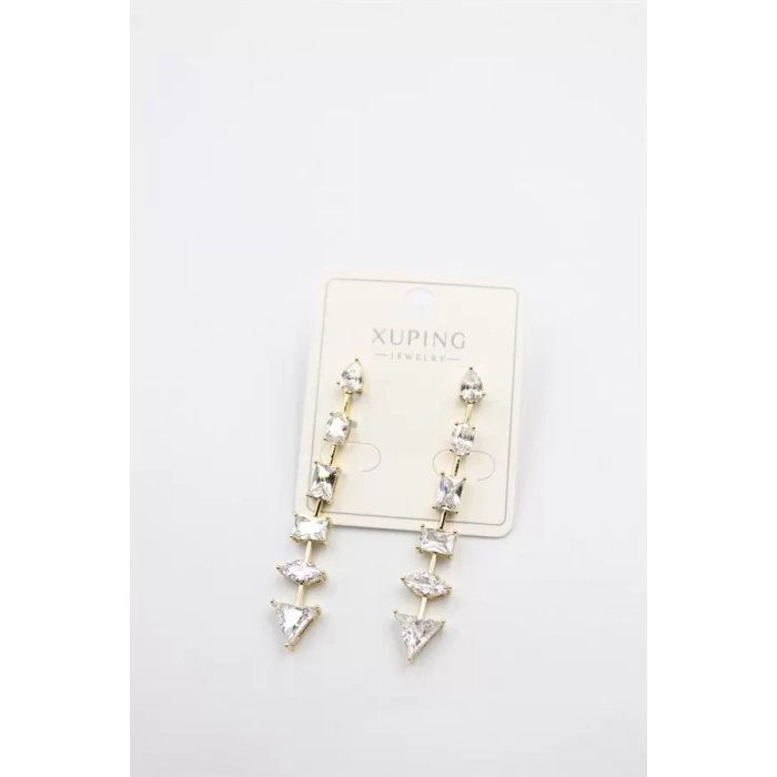 Taşlı Küpe - Altın