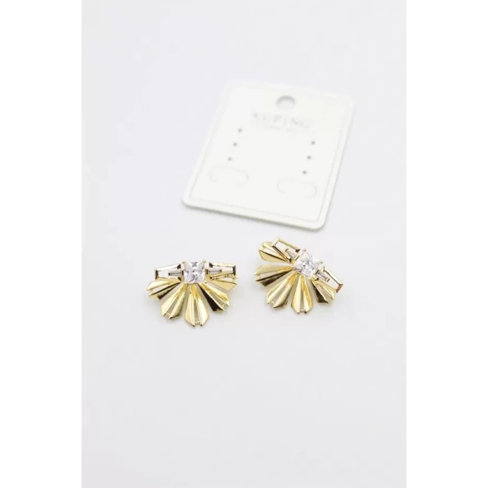 Taşlı Küpe - Altın