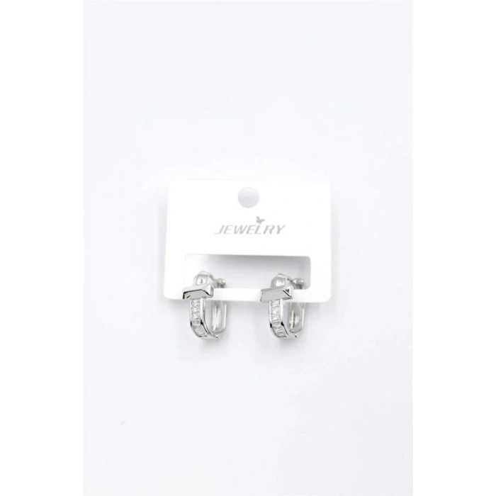 Taşlı Küpe - Gümüş