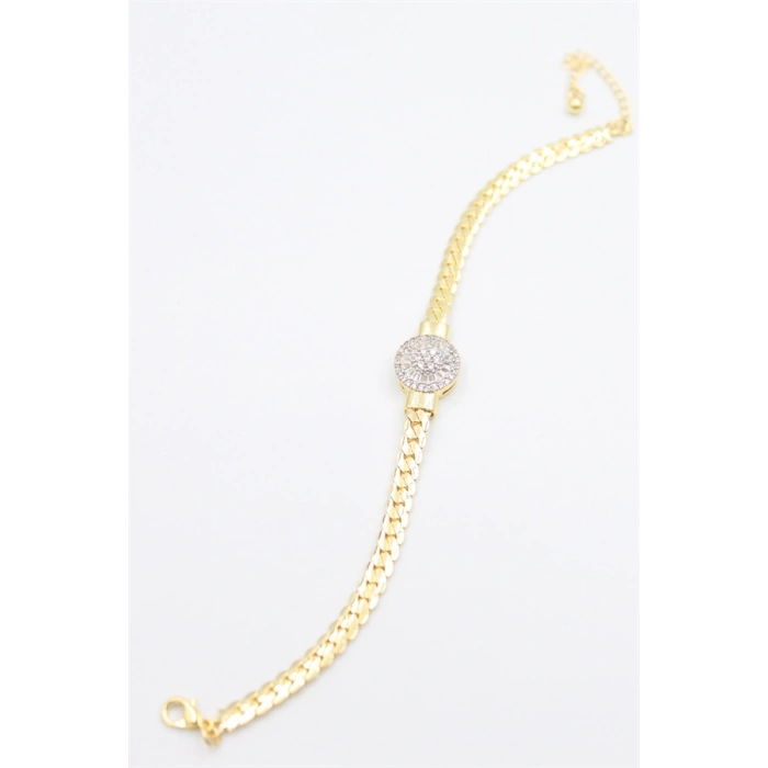 Taşlı Vip Bileklik - Altın