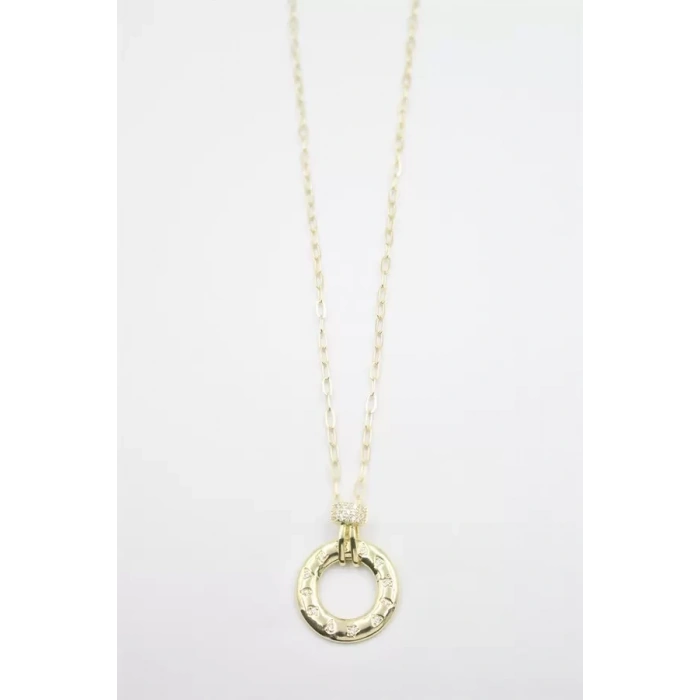 Taşlı Vip Kolye - Altın