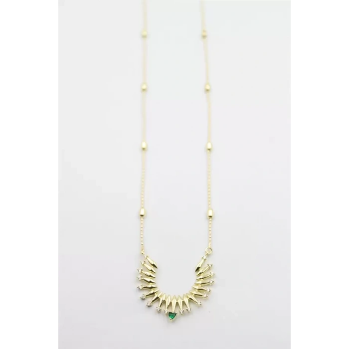 Taşlı Vip Kolye - Altın