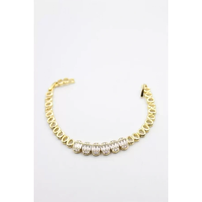 Taşlı Xuping Bileklik - Altın