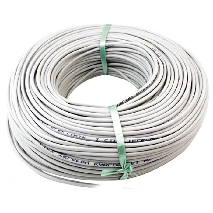 TELEFON KABLOSU 3 TELLİ 1 HAT 1 ÇİFT 100MT (1*2+1*050 CCA) (4767)