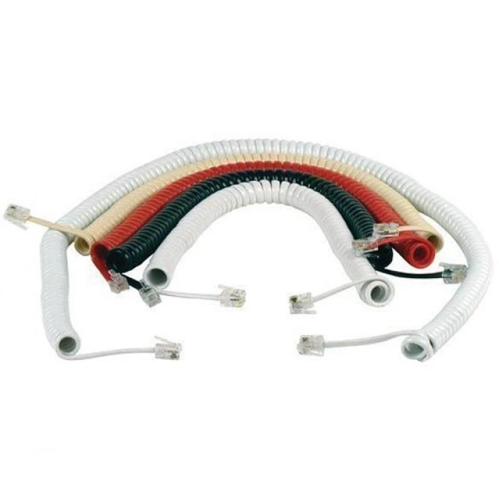 TELEFON SPİRAL KABLO BEYAZ 3 METRE (4767)