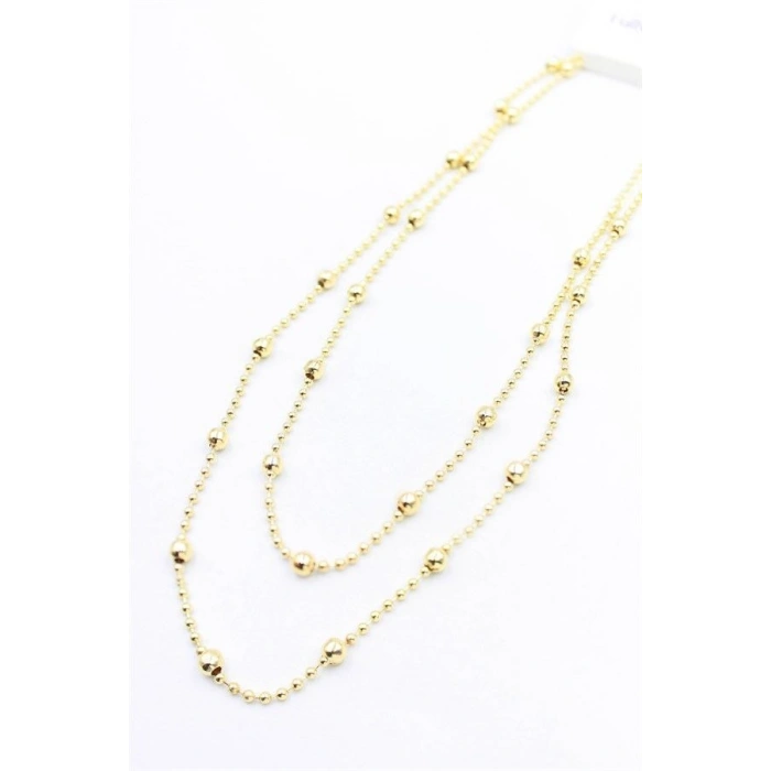 Top Zincir Kolye-90cm - Altın