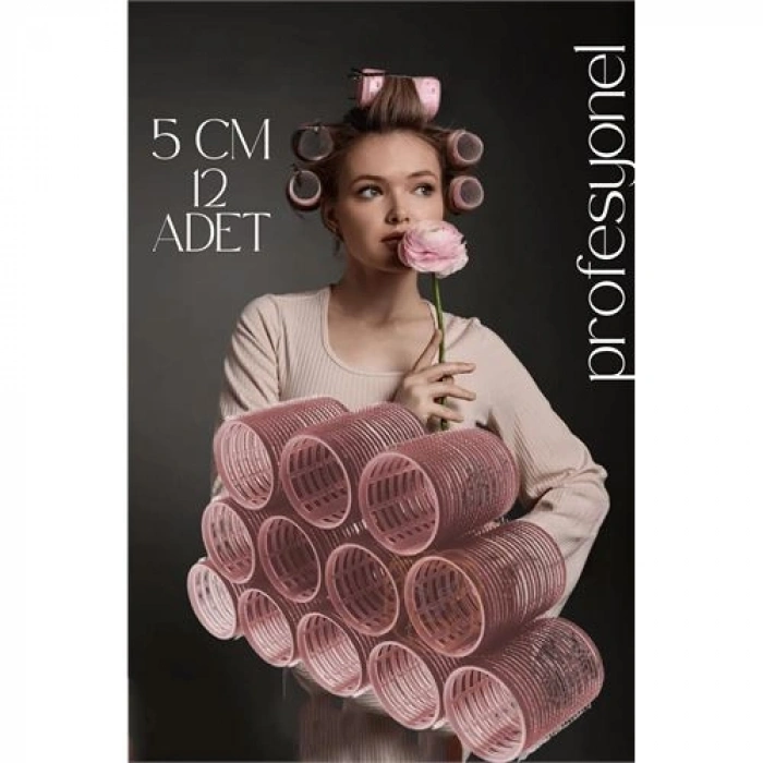 Turk 5 Cm Bigudi Saç Bigudisi Profesyonel 12 ADET