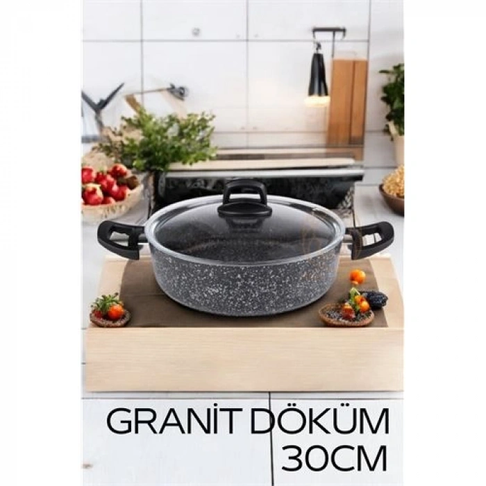 Turk Eco Granit Döküm Basık Tencere 30 cm Dies Design