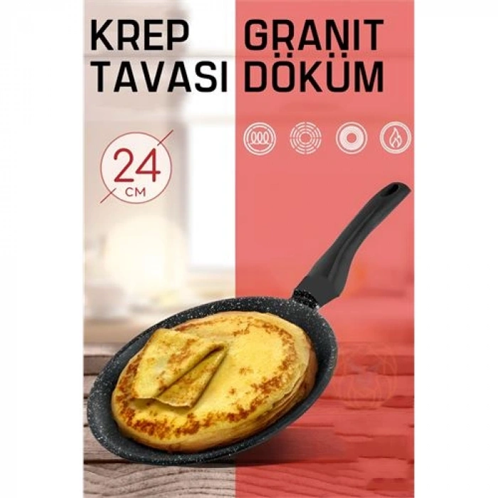 Turk Krep Tavası Granit Döküm Profesyonel