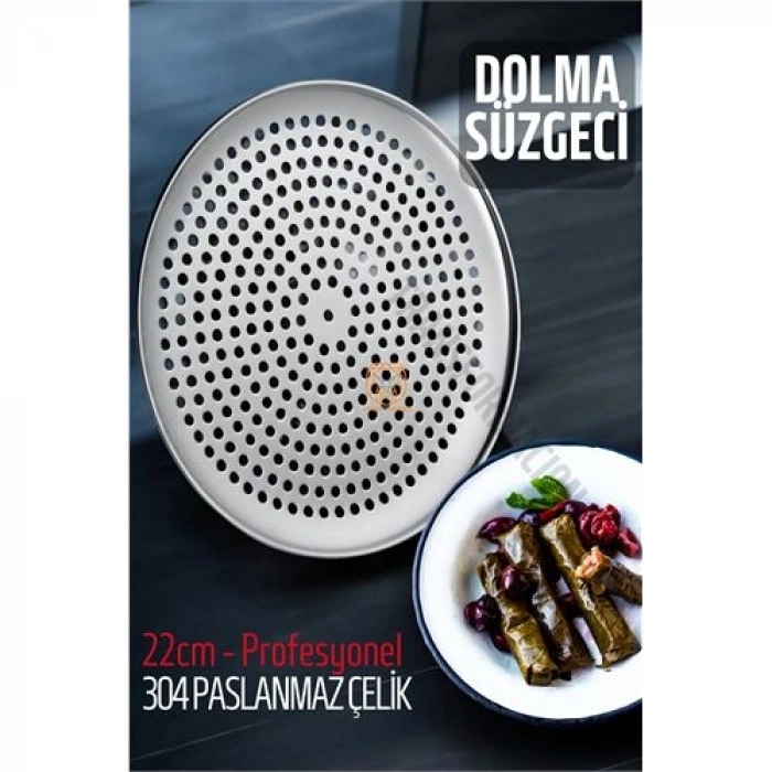 Turk Sarma Dolma Süzgeci 22 cm 304 Paslanmaz Çelik