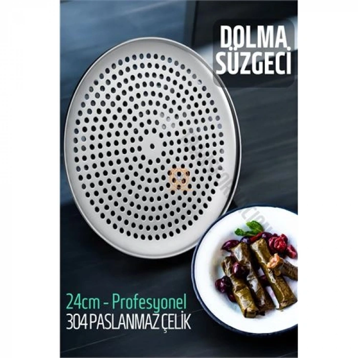 Turk Sarma Dolma Süzgeci 24 cm 304 Paslanmaz Çelik