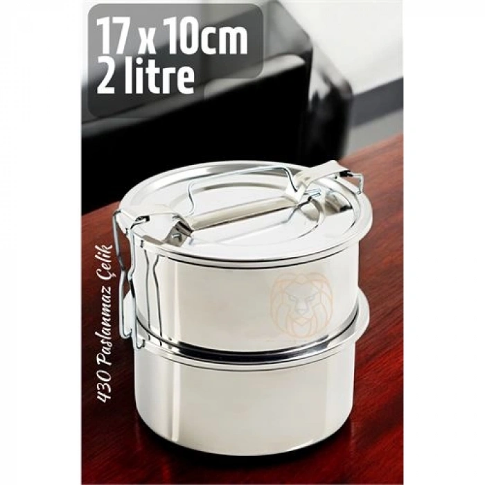 Turk Sefer Tası Paslanmaz Çelik Yemek Kabı 17 cm 2 LİTRE
