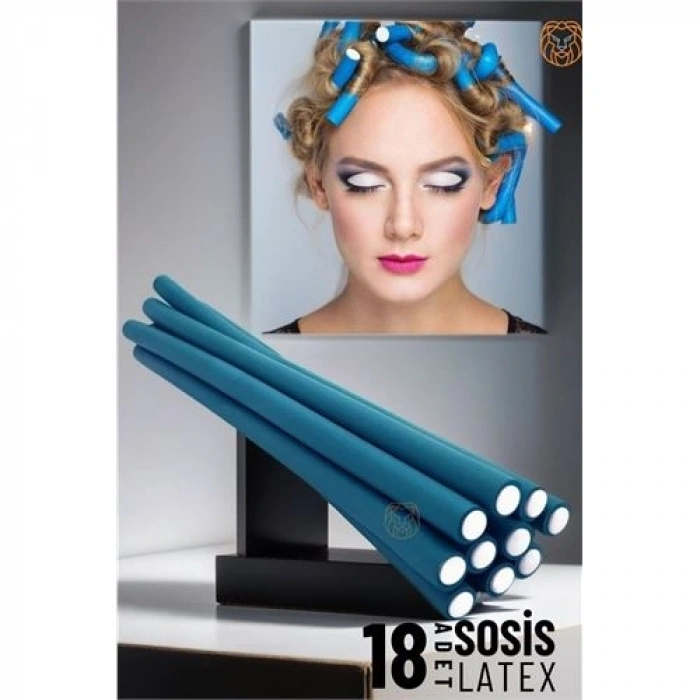 Turk Sosis Latex Bigudi 8 mm 18 ADET