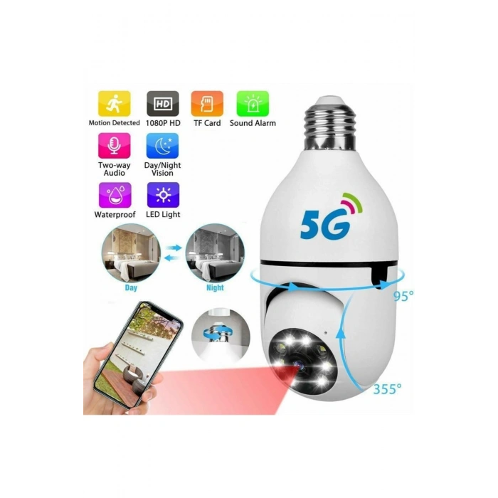 WiFi Panoramik Kamera 360 Derece Kablosuz Kamera (4767)