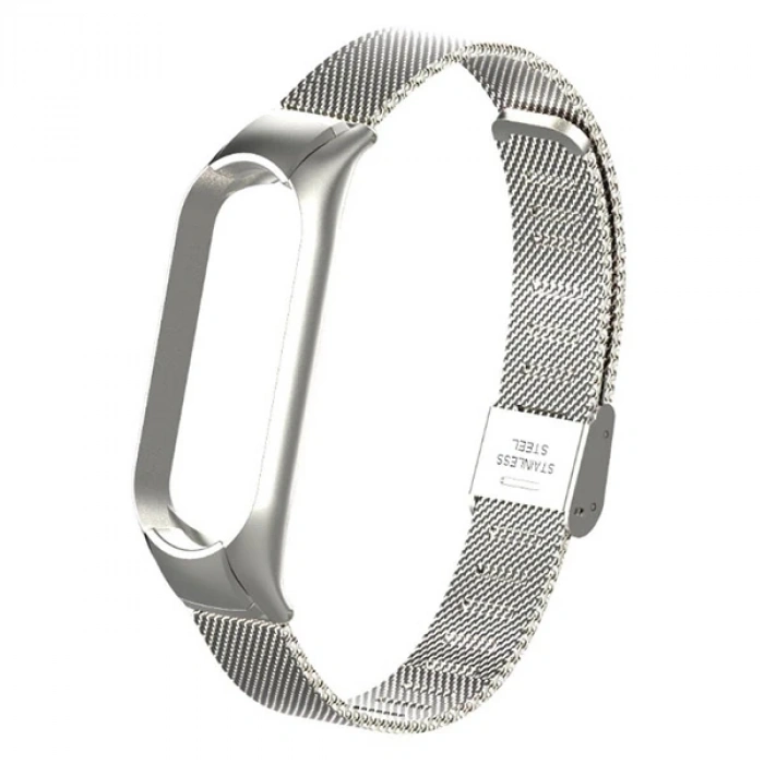Xiaomi Mi Band 5 Metal Kayış Kordon Kopçalı Milano Loop-(5775)