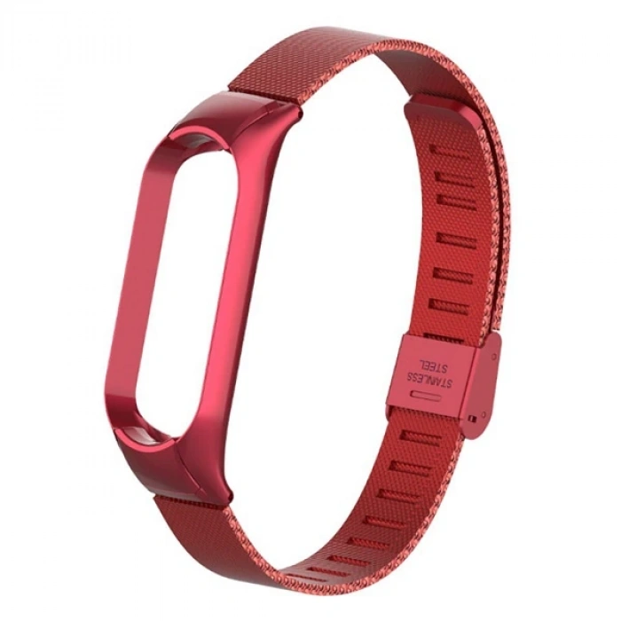 Xiaomi Mi Band 5 Metal Kayış Kordon Kopçalı Milano Loop-(5775)