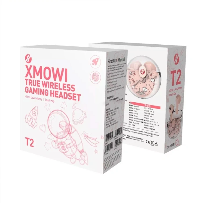 Xmowi T2 Bluetooth 5.0 Kablosuz Kulaklık Gaming Kulakiçi Oyuncu Kulaklığı-(5775)
