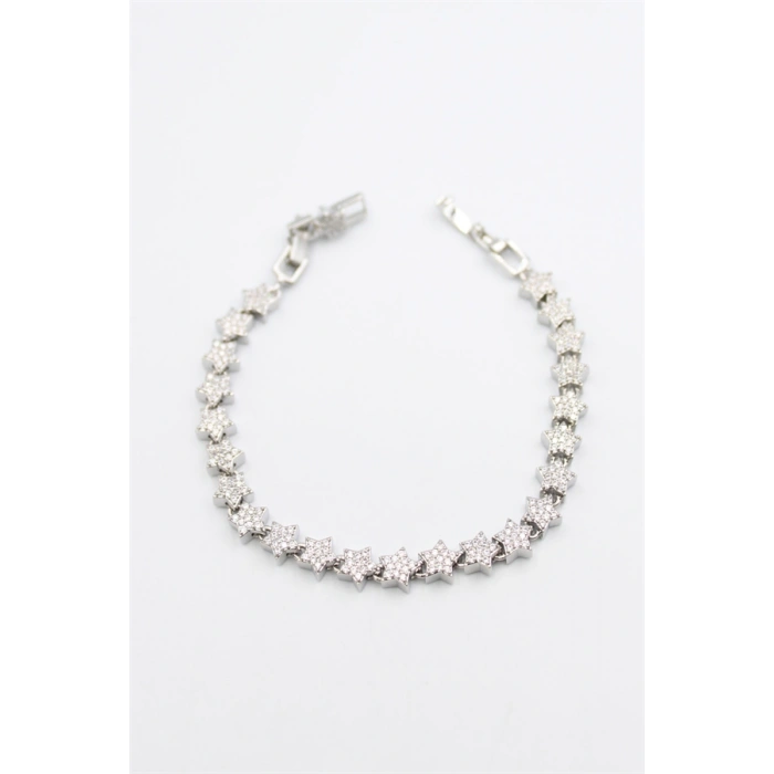 Yıldız Taşlı VİP Bileklik - Gümüş