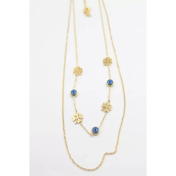 Yonca Nazar Kolye - Altın