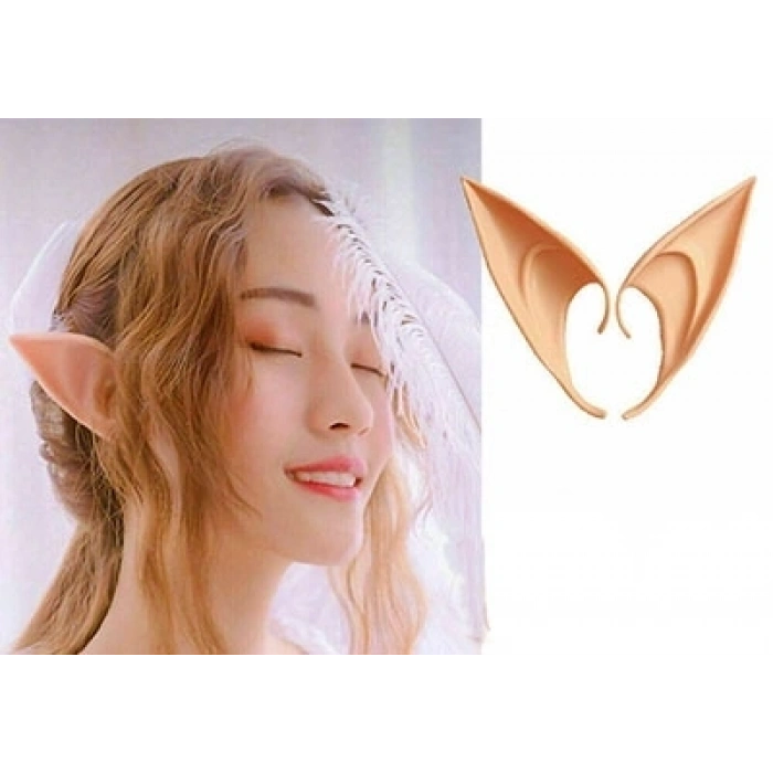 Yumuşak Malzemeden İmal Lateks Elf Kulağı 1 Çift 10x5 Cm