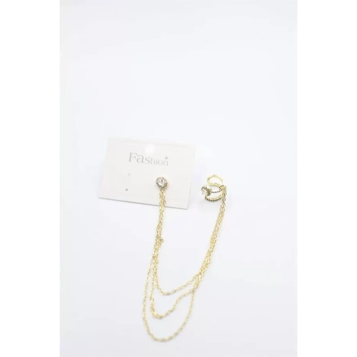 Zincir Sallantılı Küpe - Altın