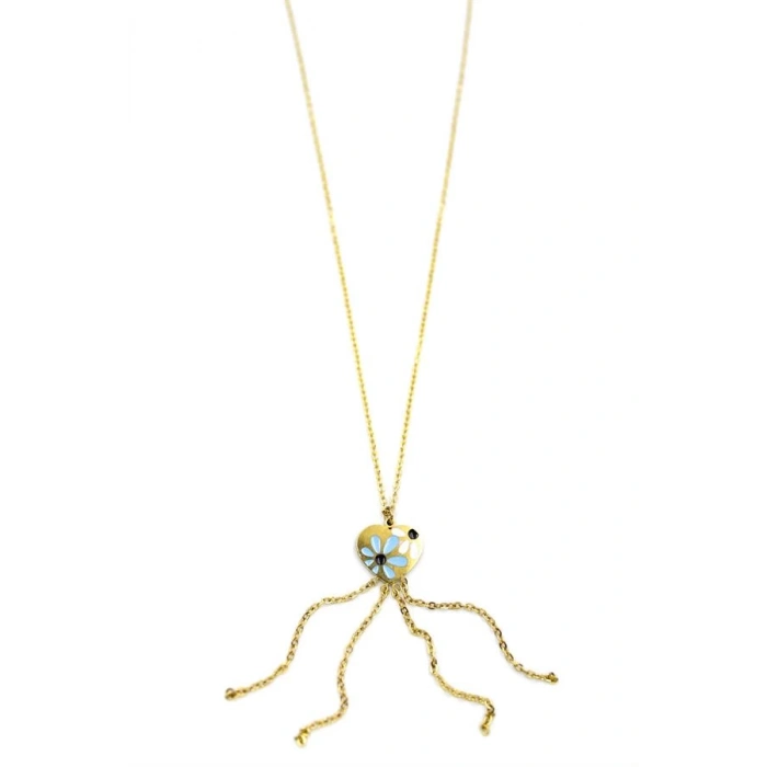 Zincirli Kalp Kolye - Altın