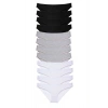 12 adet Süper Eko Set Likralı Kadın Slip Külot Siyah Gri Beyaz