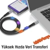 ALLY 240W Type-C To Type-C Laptop Telefon Hızlı Data ve Şarj Kablosu-(5775)
