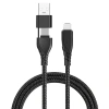 ALLY 2in1 USB Lightning To PD Kablosu+USB Kablo-(5775)