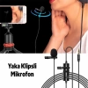 ALLY 3.5MM Universal Lavalier Kablolu Yaka Mikrofonu 6 Metre-(5775)