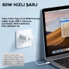 ALLY 5in1 iPhone+ Type-C+ USB Seyahat için 60W Hızlı Şarj Kablo Seti-(5775)