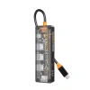 ALLY 5in1 Type-c To USB3.0 *4 + Type-c Çoğaltıcı Transparan Hub-(5775)