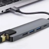 ALLY 5İN1  USB 3.1 Type C To HDMI 2xusb 3.0 RJ45 Ethernet Dönüştürücü Adaptör-(5775)